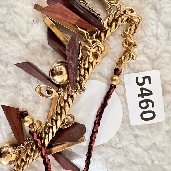 J. Crew Adjustable 17’ Necklace Chain Link Rope Cha Cha Dangle Jingle 5460 W - Picture 4 of 12